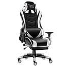 JL Comfurni: ergonomischer Drehstuhl für Gaming, Büro oder Schreibtisch, PC-Computerstuhl, strapazierfähig gaming chair Schwarz