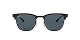 Ray-Ban Unisex's 0RB3716 186/R5 51 Sunglasses, Shiny Black Top Matte/Blue
