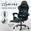 Artiss Gaming Chair Racing Office Chairs Massage Computer Seat Footrest Leather