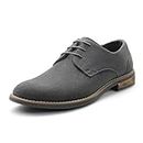 Bruno Marc Men's URBAN-08 Grey Suede Leather Lace Up Oxfords Shoes - 12 M US