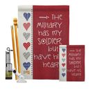 Breeze Decor My Soldier 2-Sided Polyester 40 x 28 in. Flag set in Gray/Red | 40 H x 28 W x 1 D in | Wayfair BD-MI-FK-108402-IP-BO-D-US18-SB
