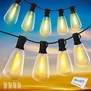 Oviviam 100FT LED Outdoor String Lights, Patio Deck Lights with 50+4 Shatterproof ST38 Edison Bulbs, Dimmable Warm White Waterproof Outside Hanging Lights Connectable for Yard Backyard Porch Garden