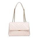 Miraggio Alicia Quilted Shoulder Bag for Women with Convertible Sling/Crossbody Strap (Ivory)