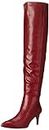 Sam Edelman Womens Ursula Faux Leather Tall Knee-High Boots Red 8 Medium (B,M)
