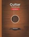 Guitar Tab Notebook: Blank Guitar Tablature Manuscript Paper with Lined Journal Pages | Over 100 pages with blank tabs | Classic Guitar Cover