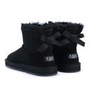 Womens Short Classic UGG Boots Slip On Bailey Ribbon Bow Premium Sheepskin Wool