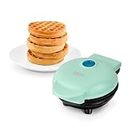 Dash Mini Maker: The Mini Waffle Maker Machine for Individual Waffles, Paninis, Hash browns, & other on the go Breakfast, Lunch, or Snacks - Aqua, 4"