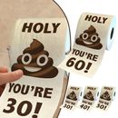 Funny Toilet Paper Roll Birthday Decoration 30th-60th Gifts for Women Men Gift