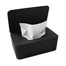 ABchat Wet Wipe Storage Box Dustproof Tissue Dispenser Holder Napkins Storage Case Black Tissue Holders