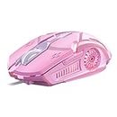 MYADDICTION Wired Mouse Six-Button Colorful Luminous Gaming Mechanical Mouse Pink Computers/Tablets & Networking | Keyboards, Mice & Pointers | Mice, Trackballs & Touchpads