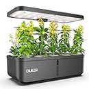 Indoor Garden Hydroponics Growing System, DUESI Upgrade 12 Pods Gardening Plant Germination Herb Kit with LED Grow Light, Hydrophonic Planter Grower Harvest Vegetable Lettuce for Hydroponic Gardeners