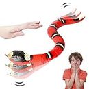 Gawertoy Induction Snake Toy for Kids Pets, 16" Rechargeable Realistic Rattle Snake Toy with Retractable Tongue and Swinging Tail, Perfect Children Birthday Halloween