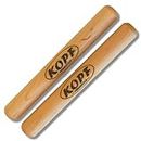 Traditional Maple Wood Claves Musical Instrument | Set of 2 claves, size 8" X 1" | Smooth Finish | Solid Hardwood Percussion Instrument Creates Warm Musical Tone | Handmade in USA by Kopf Percussion