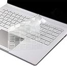 MORUS Clear Keyboard Cover Prtoector for Microsoft Surface Book 1/2/3 13.5"/15" and Microsoft Surface Laptop 1/2 2017/2018+, Ultra Soft-Touch Keyboard Skins, US Layout