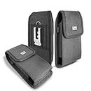 Heavy Duty Rugged Vertical Smart Phone Case Pouch Holster w Metal Clip Belt Loot For AT T NOKIA LUMIA 1520