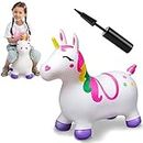 JOYIN Unicorn Bouncy Horse Kids Ride On Toy, Hopper Unicornio, Hopping Animal Toy for Toddlers Boys Girls Indoor Outdoor Bouncing Riding Activities