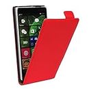 Eximmobile - Funda con tapa para móviles Microsoft y Nokia rojo Nokia Lumia 630 / 635