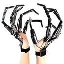 1 Pair Halloween Articulated Finger Extensions,3D Printed Flexible Finger Extensions Fits All Finger Sizes Scary Cosplay Finger Puppets Toys (Black)