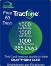 Plan de servicio de 1 año TracFone - 365 días + 1000 minutos/ 1000 texto/ 1000 datos