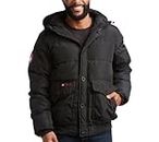 CANADA WEATHER GEAR Men's Jacket – Lightweight Puffer Jacket – Casual Coat for Men (M-XXL), Black, Large