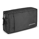 Cranique Travel Organizer Gadget Case | Electronic Accessories Storage Pouch for Power Adapters, Power Bank, Cables, Dongle, Pen Drives, Laptop Charger Pouch (QP1-BLACK)