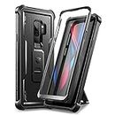 Dexnor for Samsung Galaxy S9 Plus Case Built-in Screen Protector and Kickstand 360 Full Body Heavy Duty Military Grade Protection Shockproof Protective Cover for Samsung Galaxy S9+ - Black