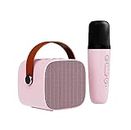 Audio Array AM-W18 Wireless Karaoke Speaker with Microphone | Portable Bluetooth Speaker for Singing & Gifting with Voice Changer | Upto 8+ Hours of Playback | Bluetooth v5.3, SD Card & AUX in (Pink)
