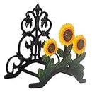 OCKULT Sunflower Hose Holder for Wall, Vintage Cast Iron Hose Rack,Outdoor Garden Hose Hanger Wall Mount, Iron Wall Decoration