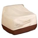 Signature Living Set of 2 Outdoor Waterproof Patio Chair Covers, Durable 600D UV-Coated Polyester Outdoor Furniture Covers for All-Weather Protection (2 Pack, Tan, Medium 35 Inch)