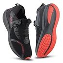 FUEL Wine Sports Shoes for Men, Lace-Up with Style & Comfort, Lightweight Anti Skid Shoe for Running, Walking, Gym, Trekking and Hiking, Casual Footwear for Gents