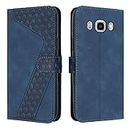 OKZone Compatible With Samsung Galaxy J710/J7 2016 Case, Wallet Case PU Premium Leather with Card Slots Magnetic Shockproof Flip Cover Bookstyle Phone Cases Cover for Samsung J710/J7 2016 (Blue)