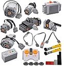 SEEMEY 32Pcs Power Function Kit Set Motor Battery Infrared-Remote-Control Receiver Train Adjustable Speed ​​Motor Parts, Motor Power Change Parts Compatible with Lego Technic-Parts…