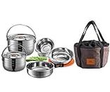 CAMPINGMOON 13PCS Stainless Steel Outdoor Camping Nesting Mess Kit Cookware Set Pots Pans with Storage Carrying Bag MC210