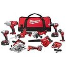 MILWAUKEE M18 18-Volt Lithium-Ion Cordless Combo Tool Kit (9-Tool) with (3) 4.0 Ah Batteries, Charger and Tool Bag