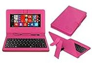 ACM Keyboard Case Compatible with Nokia Lumia 1520 Mobile Flip Cover Stand Plug & Play Device for Study & Gaming Pink
