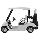WINOMO Metall Cart Druckguss Pull Back Action Cart Pullback Fahrzeug Clubs Schreibtisch Dekor 1:20 Golf Cart Weiß
