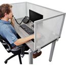 OBEX Polycarbonate Desk Mounted Privacy Panel | 18 H x 48 W x 0.63 D in | Wayfair 18X48P-A-T-DM