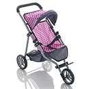Molly Dolly My First 3 Wheeler Doll's Pushchair - Collapsible Toy Pram For Girls - Dolls Toy Buggy - Doll Stroller