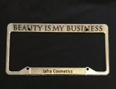 Rare Jafra Cosmetics license plate frame Beauty Is My Business Dealer Makeup VTG