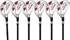 Men's Majek Golf All Hybrid Complete Full Set, which Includes: #5, 6, 7, 8, 9, PW Senior Flex Right Handed New Rescue Utility R Flex Club