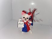 Annalee 2006 Patriotic Girl Mouse 6" Independence Day 4th of July Doll .RARE HTF
