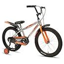 Avon Buke Hoot 20T Cycle for Kids 5 to 8 Years Children Bicycle Bike BMX Carbon Steel Frame:11 inches | Rigid Fork | Caliper Brake | Training Wheels & Mudguards | Steel Rim | Matt Gloss(Silver)