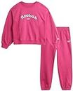 Reebok Girls' Jogger Set - 2 Piece Tie Dye Hoodie and Sweatpants Sweatsuit (Size: 4-12), Semi Proud Pink, 7