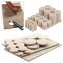 226 Pc Assorted Sizes Furniture Felt Pads Self Adhesive Floor Protector Beige