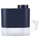 Humidifier, Double Nozzle Smart Contact Operation Detachable Quiet Cool Mist Humidifiers with Night Lights Portable 450Ml Usb Mini Humidifier for Bedroom Office Whole House(blue)