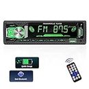 Single Din Car Stereo Marine Radio Bluetooth Hands Free Calling Car Audio Receivers with Digital LCD Display FM Car Radio USB/SD/AUX-in MP3 Player Quick Charge Built-in Microphone + Remote Control