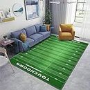 Home Area Runner Rug Pad American Football Field Background with Artificial Turf Soccer Field Thickened Non Slip Mats Doormat Entry Rug Floor Carpet for Living Room Indoor Outdoor Throw Rugs