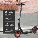 iScooter Adult Electric Scooter 500W 21Mph High Speed Foldable Kick E-Scooter