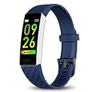 Mgaolo Fitness Tracker, Activity Tracker with Heart Rate Sleep Monitor,Waterproof Health Watch with Pedometer SpO2,Step Counter for Men Women Compatible with Fitbit iPhone and Andorid （Blue