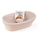 (25x15cm) Oval Proofing Basket Set by Bread Story– Oval Banneton/Brotform Handmade Unbleached Natural Cane Bread Baking Kit with Cloth Liner + FREE Bread Baking Ebook, Course Discount, & Coupon